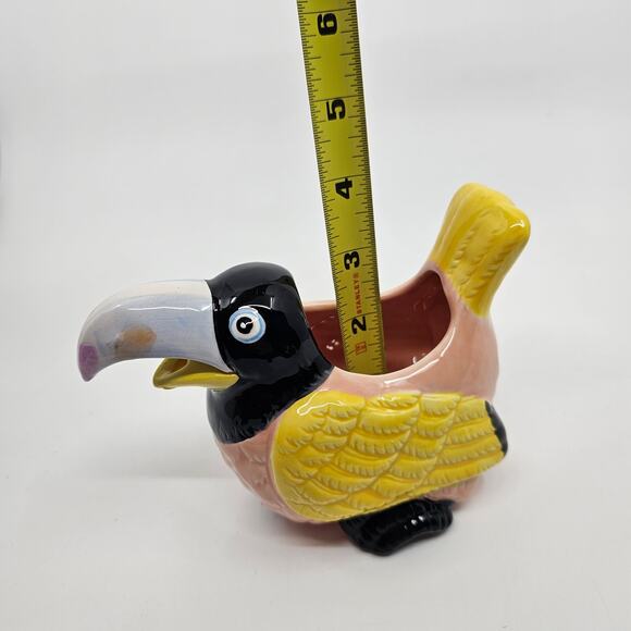 Vintage Bergschrund Seattle 1990 Toucan Pink Blue Set Pair Sugar w/ Lid Creamer - Picture 13 of 16